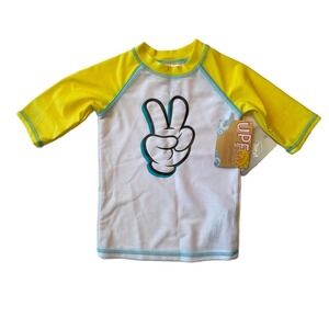 NWT Disney Store Mickey Mouse Rash Guard Top Swim Shirt UPF 50+, Size 4